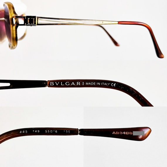 BVLGARI vintage sunglasses rare oval wrap squared… - image 4
