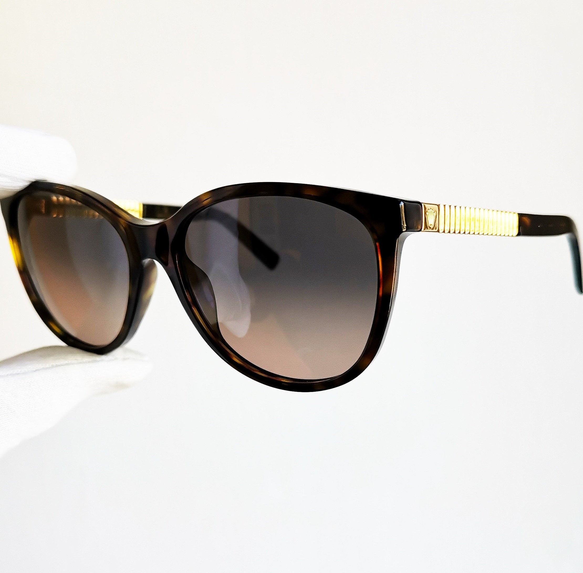 ROLEX Sunglasses Vintage Gold Plated Crown