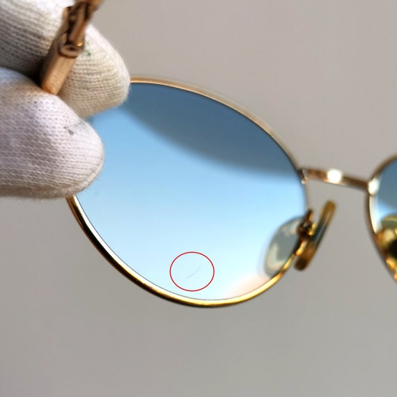GUCCI round sunglasses vintage oval gold tortoise… - image 5
