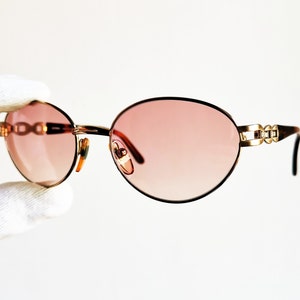 FENDI vintage sunglasses rare oval gold brown VL7078 90s steampunk round frame Tupac Migos 2Chainz Rihanna Kylie Jenner new pink lens rapper