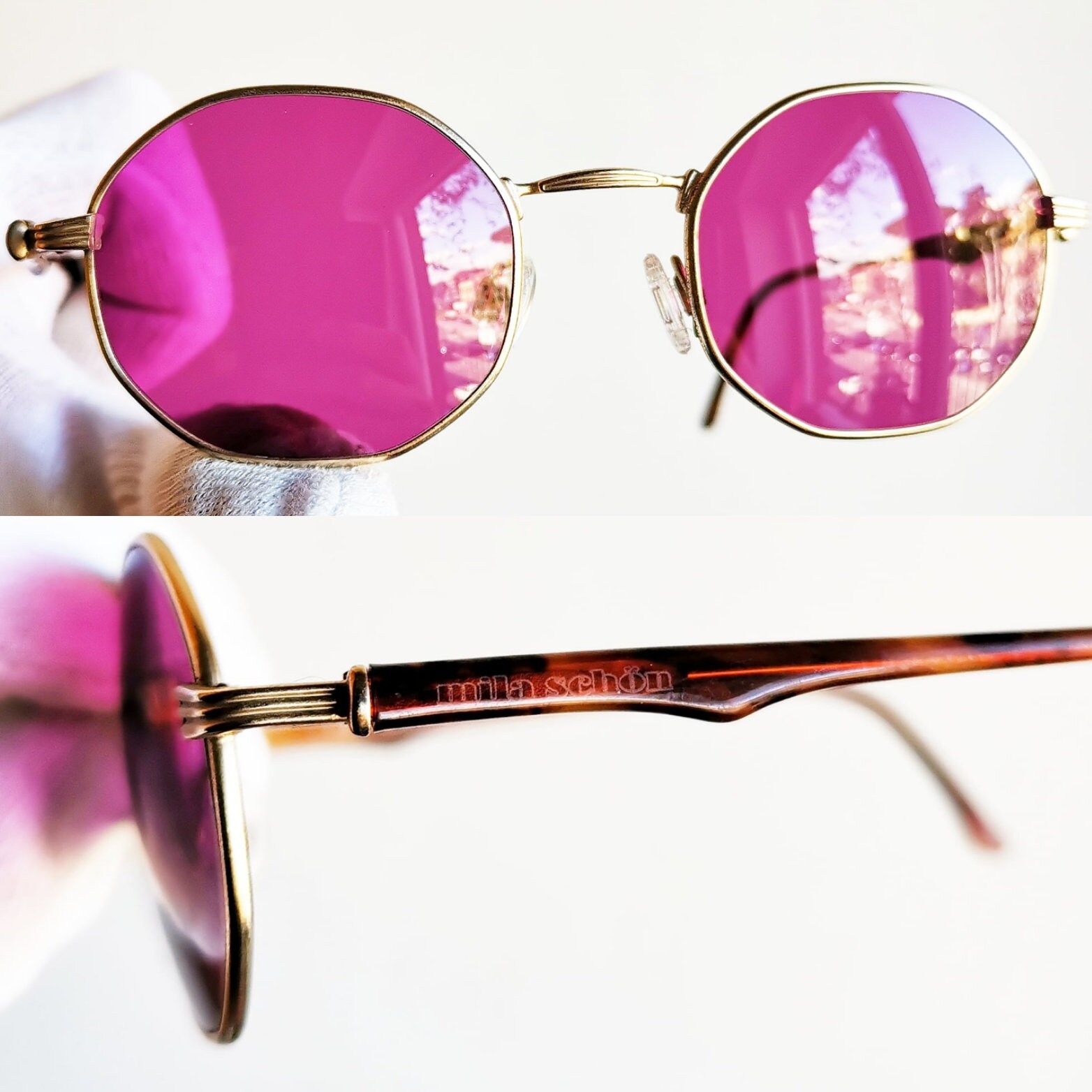 Hexagon Vintage Sunglasses Rare Square Goth Steampunk MILA Hexagon Vintage Sunglasses Rare Square Goth Steampunk MILA