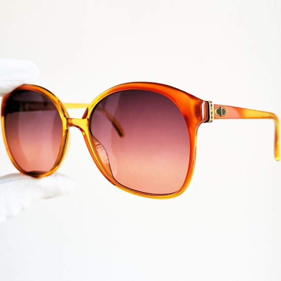 DIOR vintage sunglasses rare orange red yellow sq… - image 1