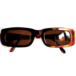 FERRE vintage Sunglasses rectangular oval bronze copper gold brown Gianfranco GFF 112/S designer Migos Rihanna Bella Hadid 90s frame new NOS