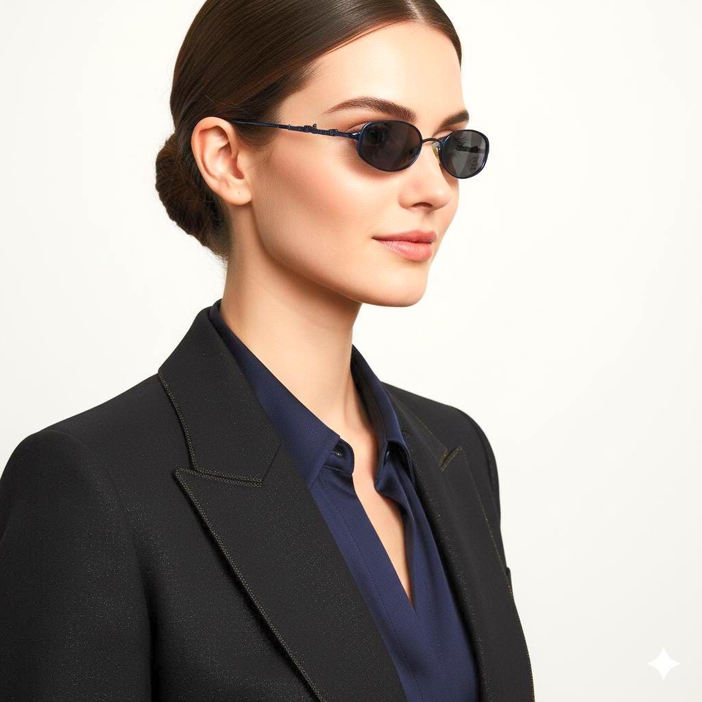 VIVIENNE WESTWOOD Vintage Sunglasses Oval Small Blue Bayonetta