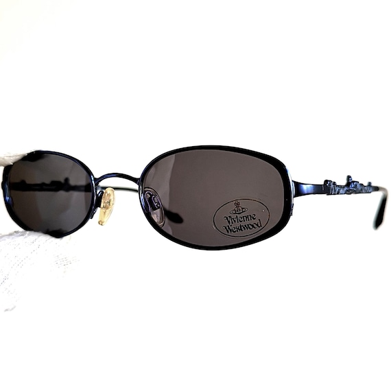 VIVIENNE WESTWOOD Vintage Sunglasses Oval Small Blue Bayonetta