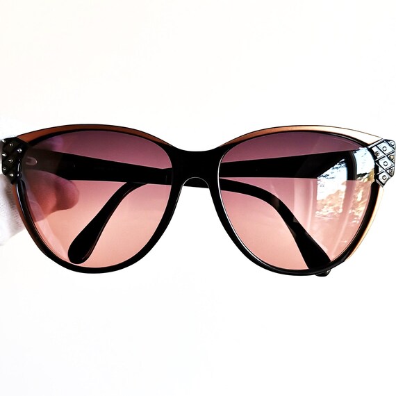 PIERRE LEROC Paris Vintage Sunglasses Black Gold Oversize  display picture 3