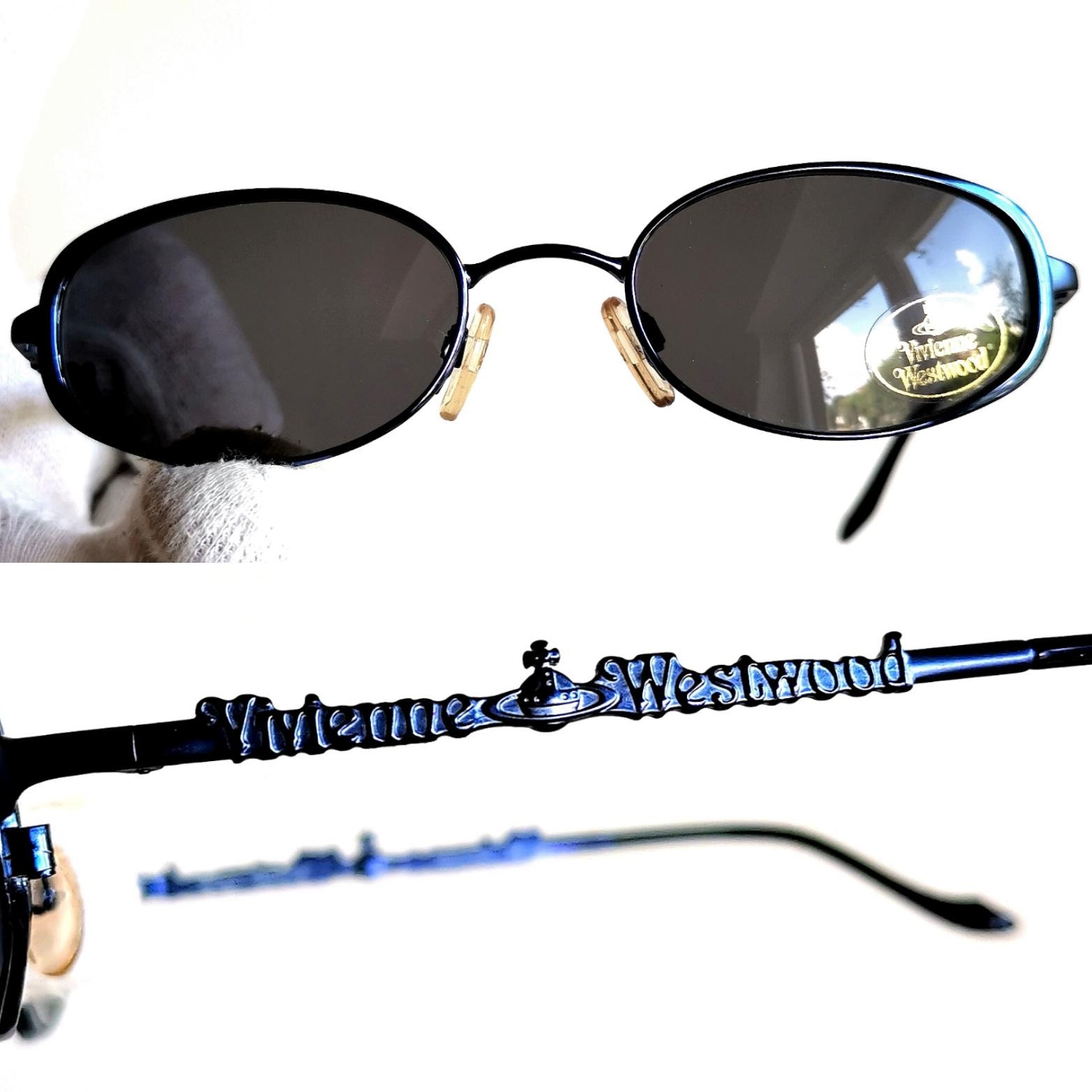 VIVIENNE WESTWOOD Vintage Sunglasses Oval Small Blue Bayonetta