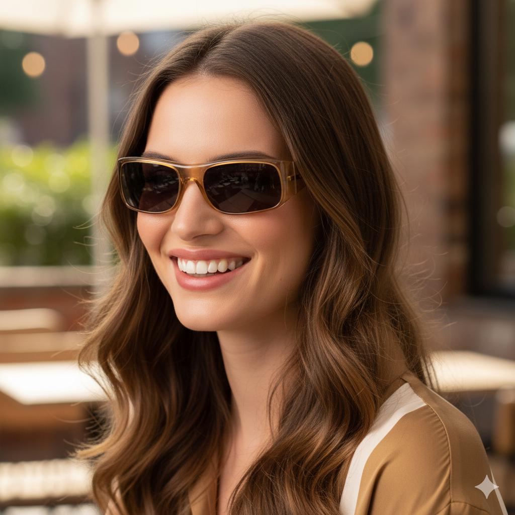 GUCCI Vintage Suglasses Yellow Clear Orange Gold GG1430/S Oval