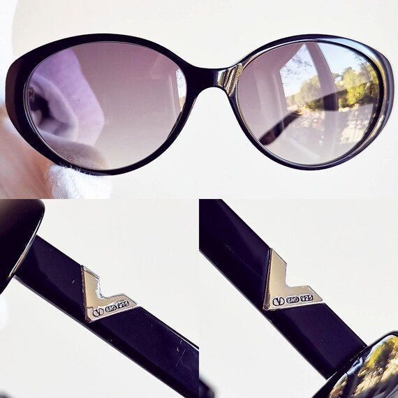 VALENTINO Vintage Sunglasses Oval Purple 925 Silver Sterling  display picture 2