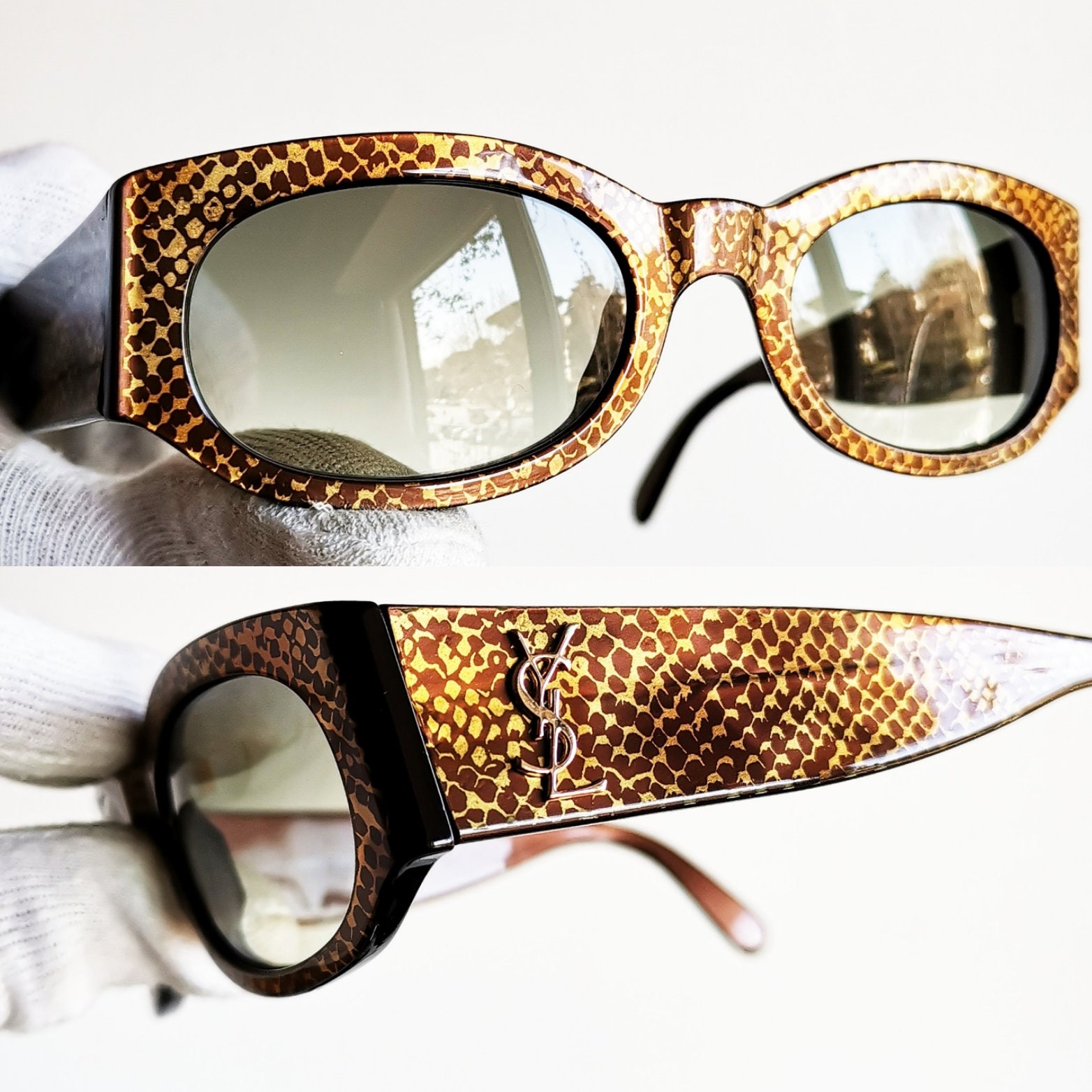 YVES SAINT LAURENT Vintage Sunglasses Ysl Oval 6545 Frame