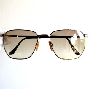 YVES SAINT LAURENT vintage Sunglasses Ysl gold tortoise brown square aviator rare 57-18 frame Migos designer Rihanna new gray clear lens 90s