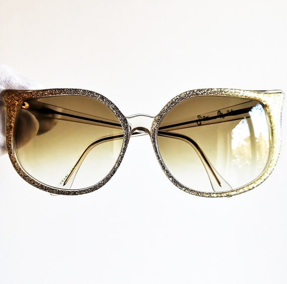 Gold Vintage Sunglasses Cateye Rare Catwoman Oval SILVANO -  Denmark