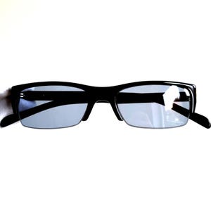 CHANEL vintage zonnebril rechthoekig zwart zilver klein klein 3111 Migos 2Chainz Rihanna Lady Gaga Bella Hadid frame nieuwe lichtblauwe lens jaren 90