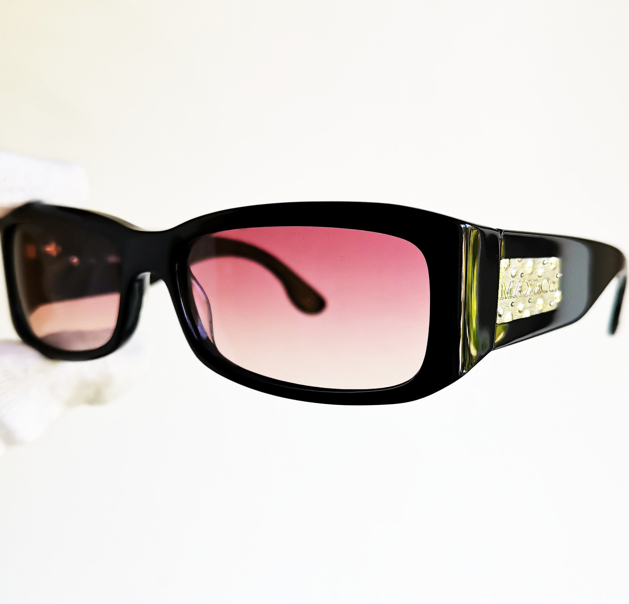 Buy MAX&CO Vintage Sunglasses Rare Square Rectangular Wraparound