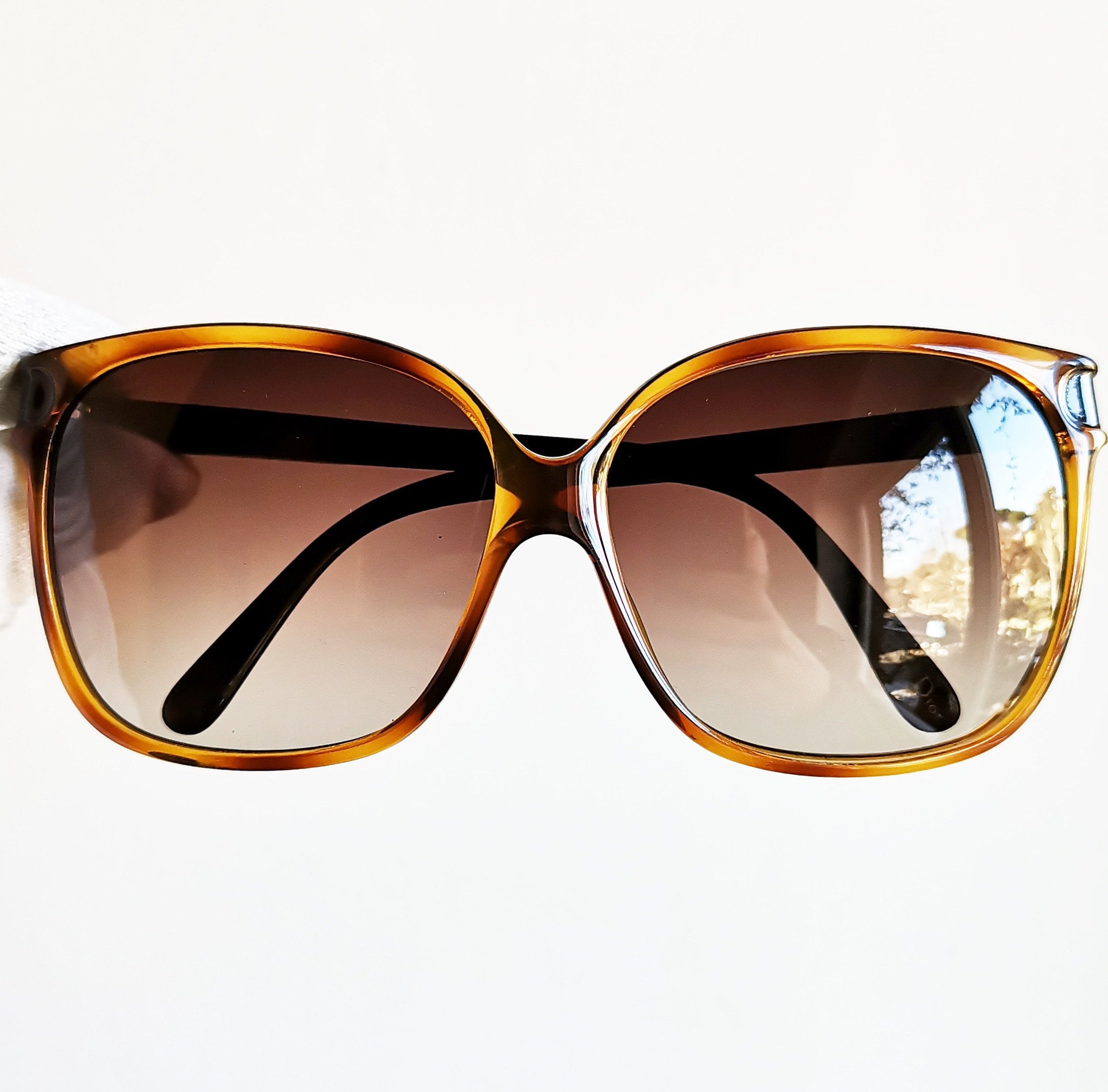 小物 Dior Vintage Two-tone color Sunglasses Vintage Sunglasses Christian Dior Sunglasses 1970s Made in