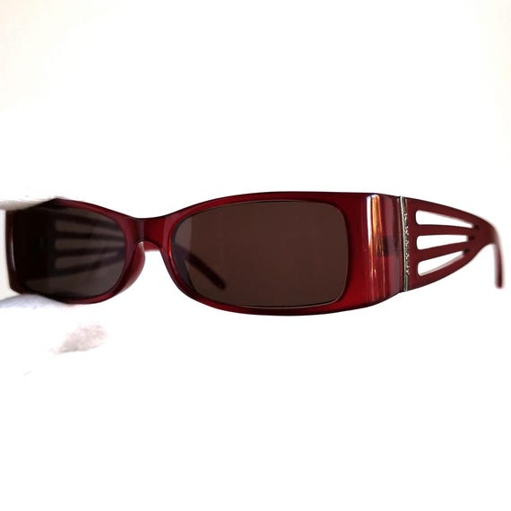 FERRE vintage sunglasses rectangular red silver G… - image 2