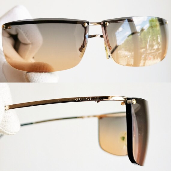 GUCCI vintage sunglasses rare oval square rectang… - image 3