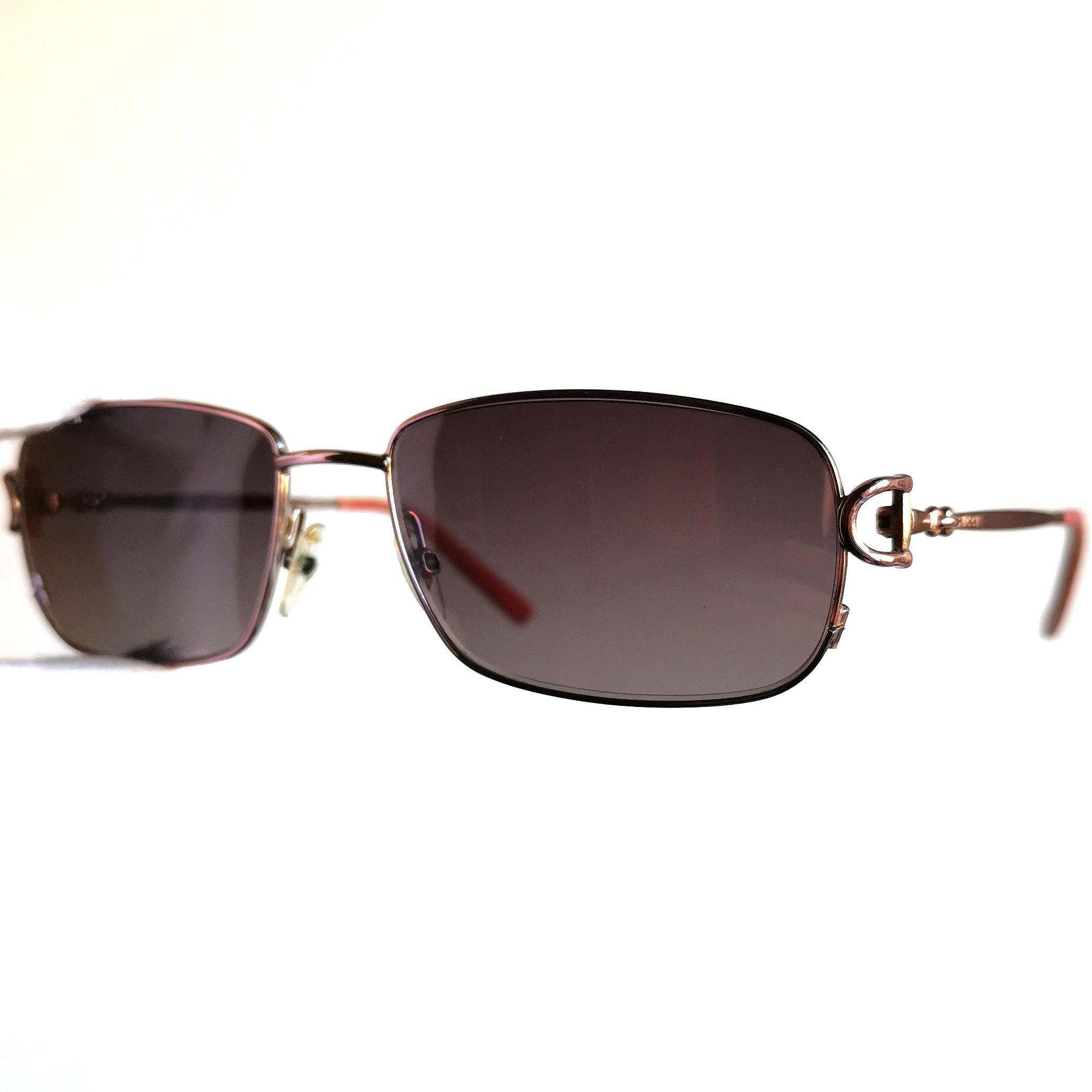 GUCCI Sunglasses Vintage Pink Oval Small Rectangular GG 2723