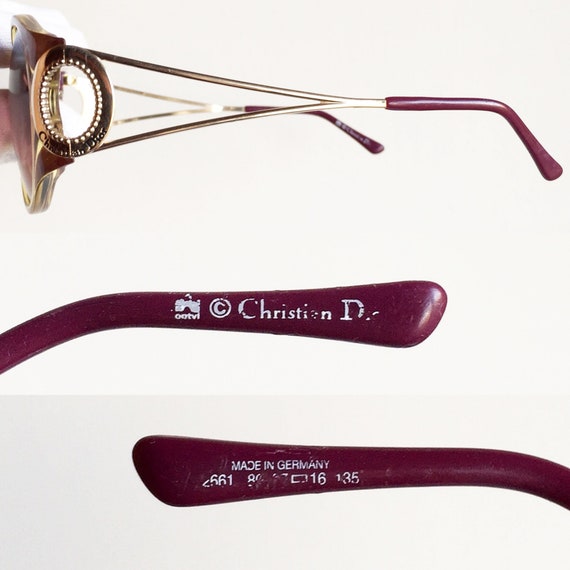 DIOR vintage Sunglasses rare round oversize Frenc… - image 4