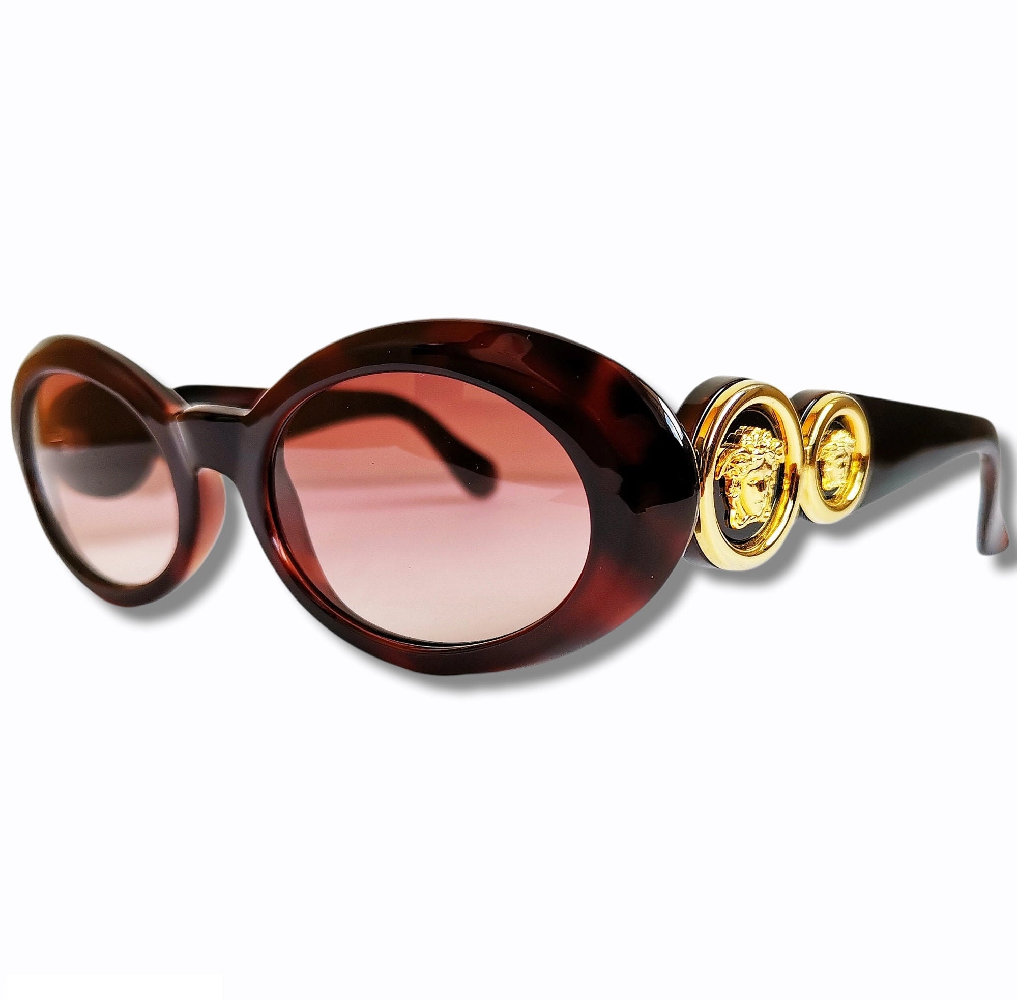 VERSACE Vintage Sunglasses Rare 527 Oval Gold Medusa Ring VERSACE Vintage Sunglasses Rare 527 Oval Gold Medusa Ring