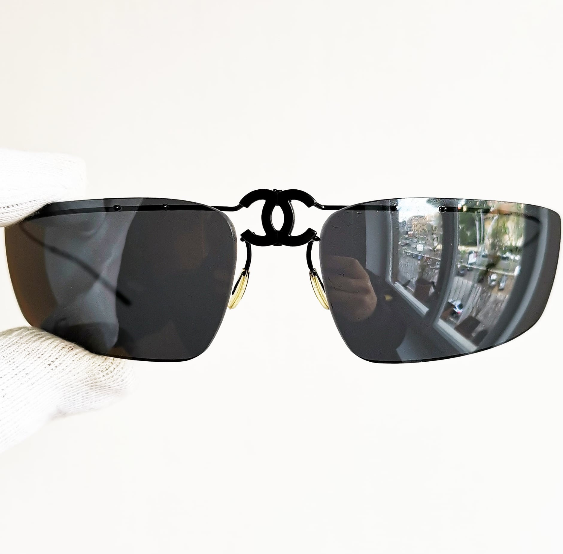 CHANEL Sunglasses Vintage Rare Oval Wrap Wraparound Mask -  Israel