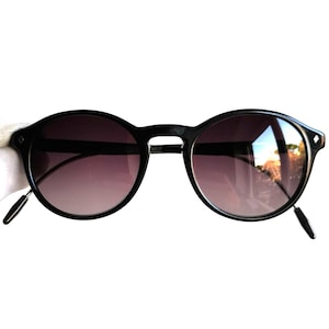 ARMANI vintage sunglasses round black silver 90s y2k Johnny Depp Migos Rihanna cable temples frame Emporio Giorgio EA7168 classic preppy