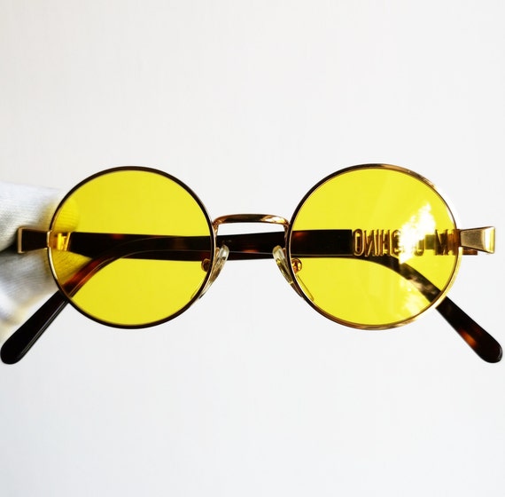 MOSCHINO by PERSOL round sunglasses vintage gold … - image 2