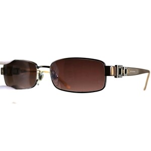BVIGARI vintage Sonnenbrille oval grau silber rechteckig small winzig 2017 103 51 Migos Designer Rihanna Kylie Jenner Bella Has in den 90er Jahren