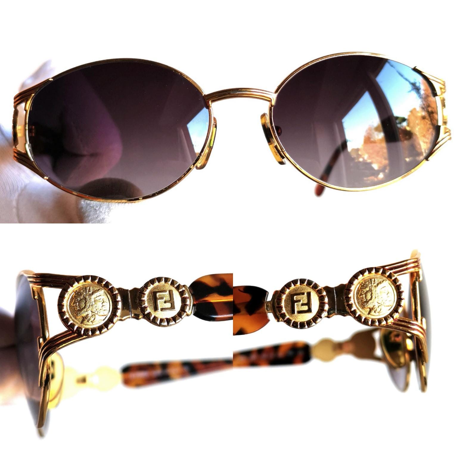 小物 FENDI vintage sunglasses eyewear Titan Fendi SL 7031 541 – Vintage Frames Company