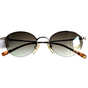 GUCCI-zonnebril vintage ovaal verguld schildpadbruin GG3705 Japan halve rand paard stijgbeugelframe Migos-ontwerper Rihanna Kylie Jenner jaren 90