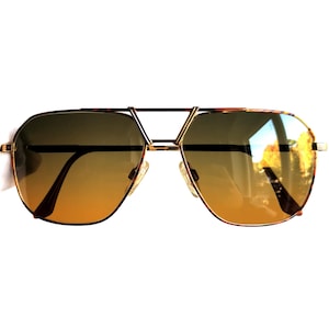 YVES SAINT LAURENT occhiali da sole aviator vintage quadrati oro tartaruga marrone Ysl 4005 rari Migos 2Chainz montatura pilot nuove lenti arancioni Nos anni 90 y2k
