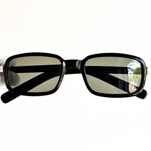 OLIVER by VALENTINO vintage Sunglasses rare oval black square rectangular silver 807 small tiny classy Migos Rihanna frame 90s new lens VLTN