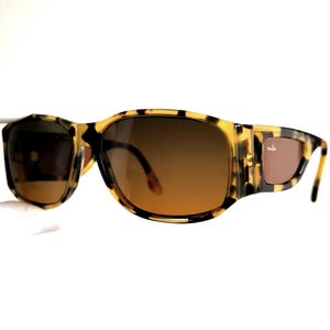 SISLEY occhiali da sole vintage ovali rettangolari tartaruga marrone 2Chainz Migos Rihanna montatura avvolgente protezione laterale 4 lenti anni '90 y2k nuove lenti grigio arancioni