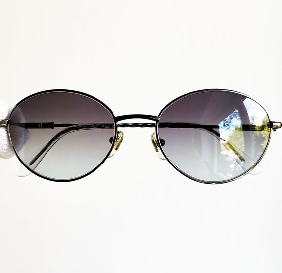 FENDI Vintage Sunglasses Oval Round Silver Gunmetal VL7147  display picture 1