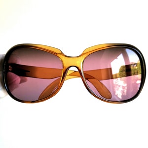 VIENNALINE vintage sunglasses really oversize big French style green orange yellow diva rare frame butterfly Rihanna Lady Gaga pink lens 70s