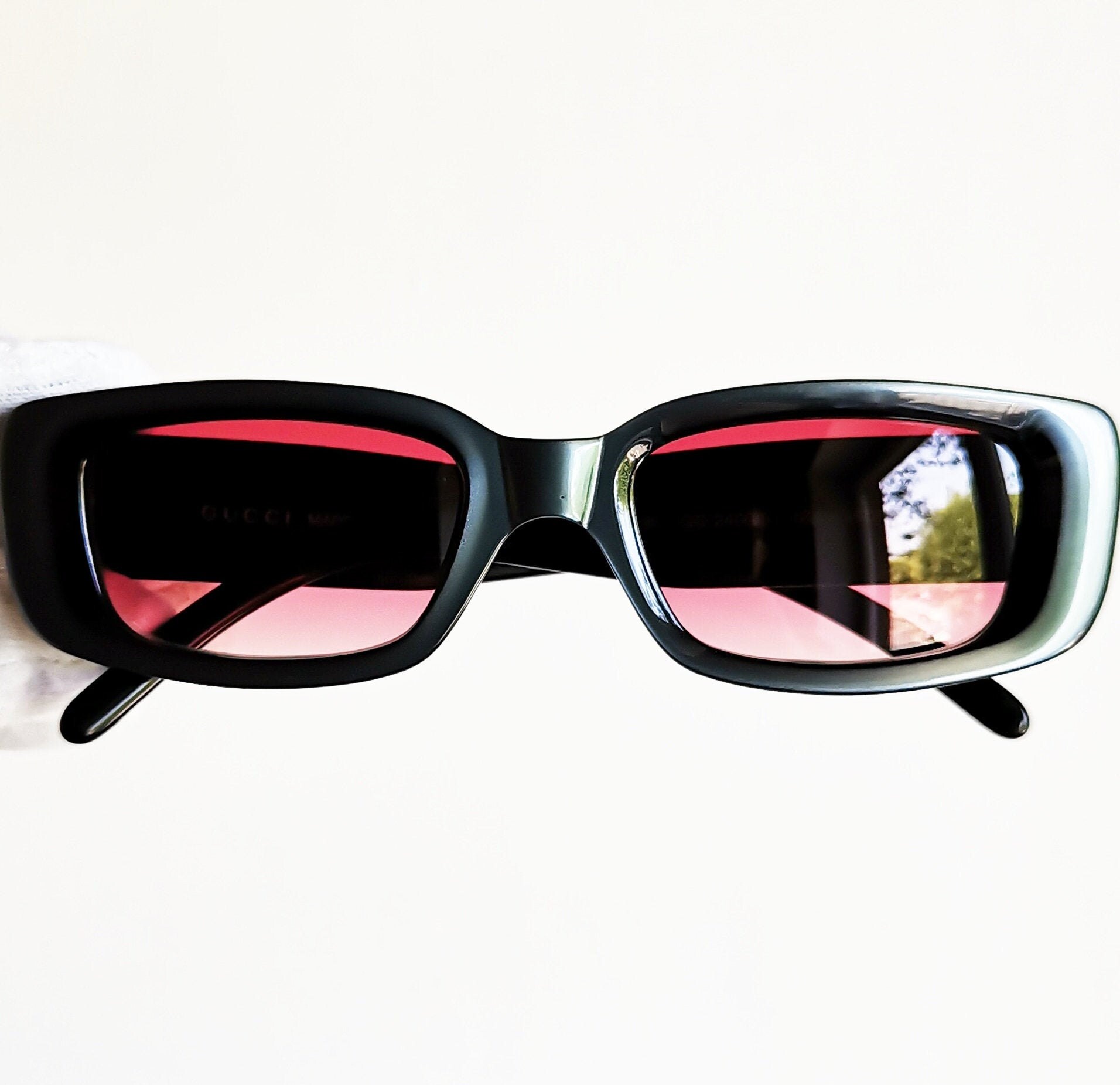 GUCCI Vintage Sunglasses Rare Iridescent Blue Sideral GG2409