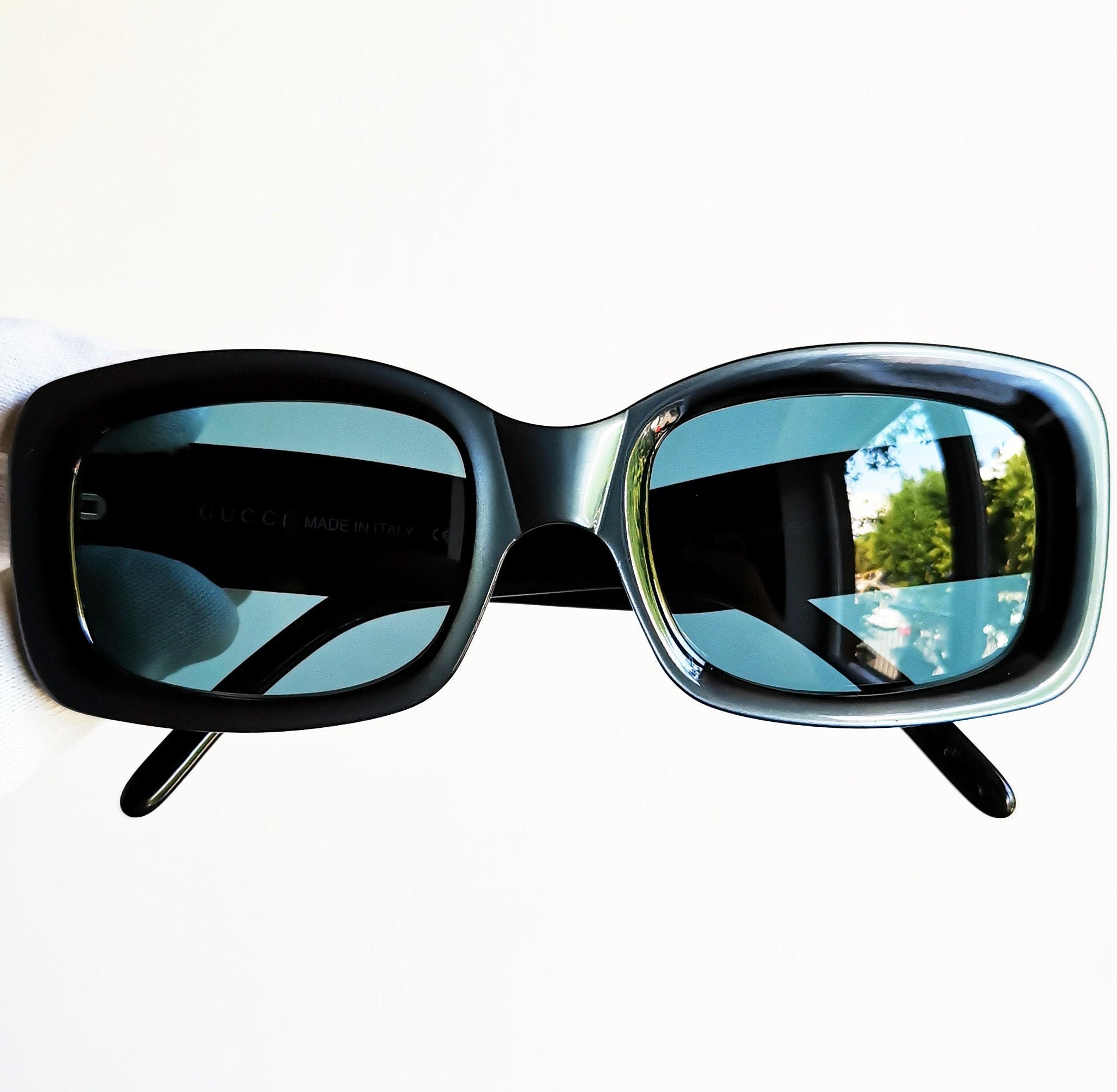 GUCCI Vintage Sunglasses Rare Square Bold Frame GG2407/S Etsy