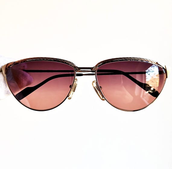 TIFFANY 23K Gold Plated vintage sunglasses frame T47 … - Gem