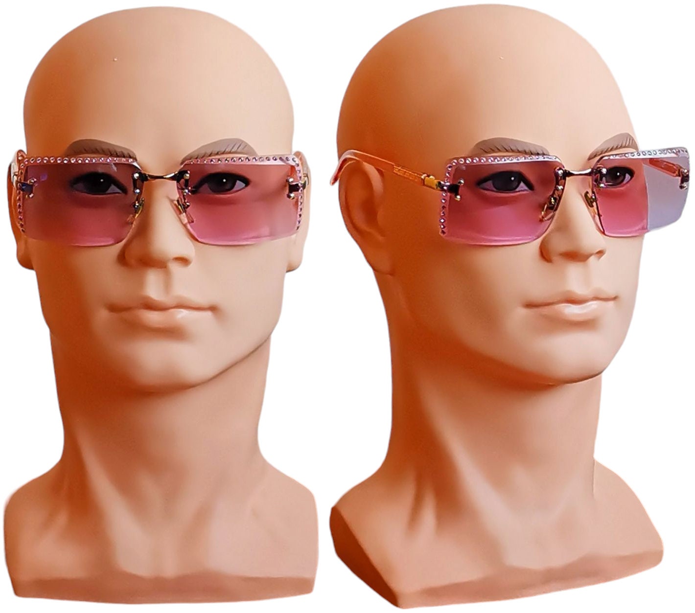 VERSACE ストーン装飾 パープル　サングラス VERSACE ヴィンテージサングラス パープル ピンク ストラス