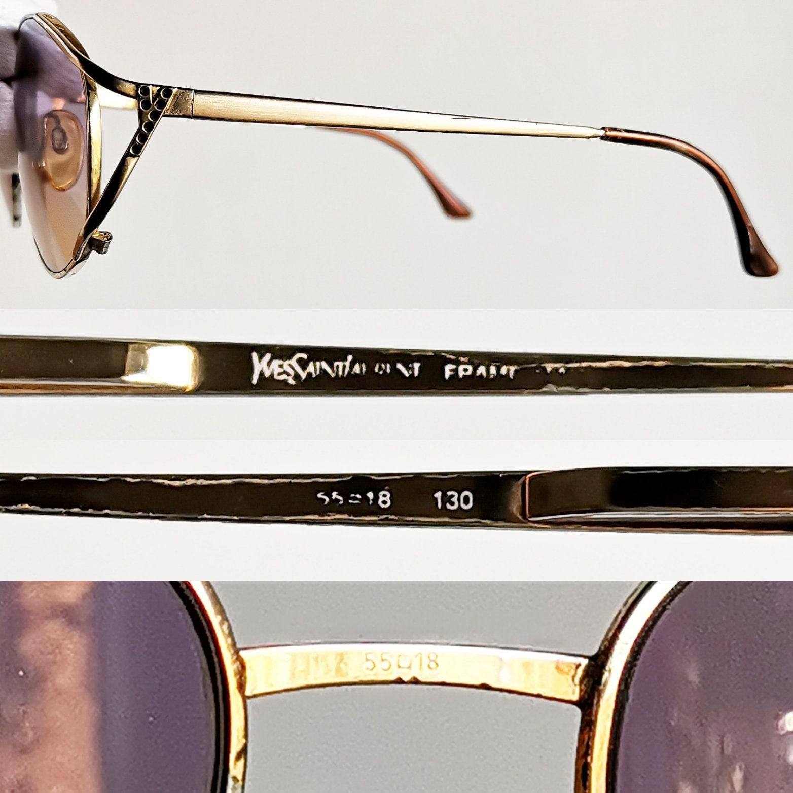 YVES SAINT LAURENT Vintage Sunglasses Rare Ysl White Oval