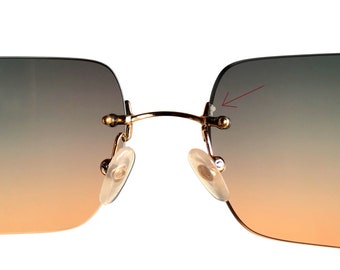 CHANEL Sunglasses Vintage Gold Oval Rectangular Square CHANEL Sunglasses Vintage Gold Oval Rectangular Square