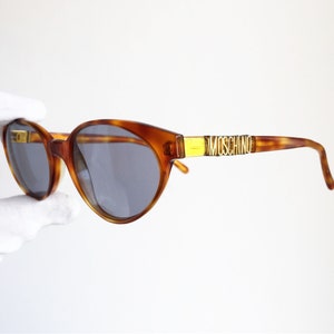MOSCHINO by PERSOL oval sunglasses vintage rare cateye made in Italy MF723 Rihanna Lady Gaga frame tortoise brown gold new gray lens 90s 80s
