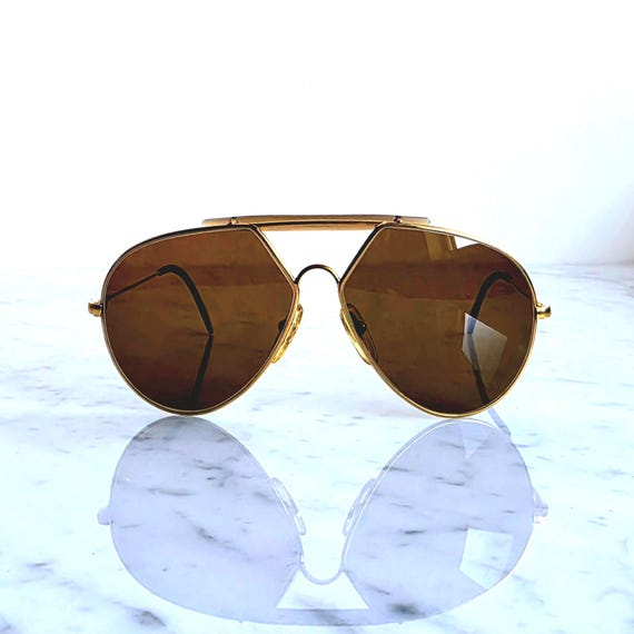 ALPINA Gold Aviator Sunglasses Vintage Brown 3324460  display picture 1