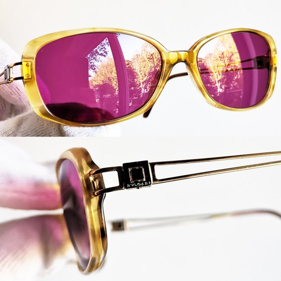 BVLGARI vintage sunglasses rare oval wrap squared… - image 3