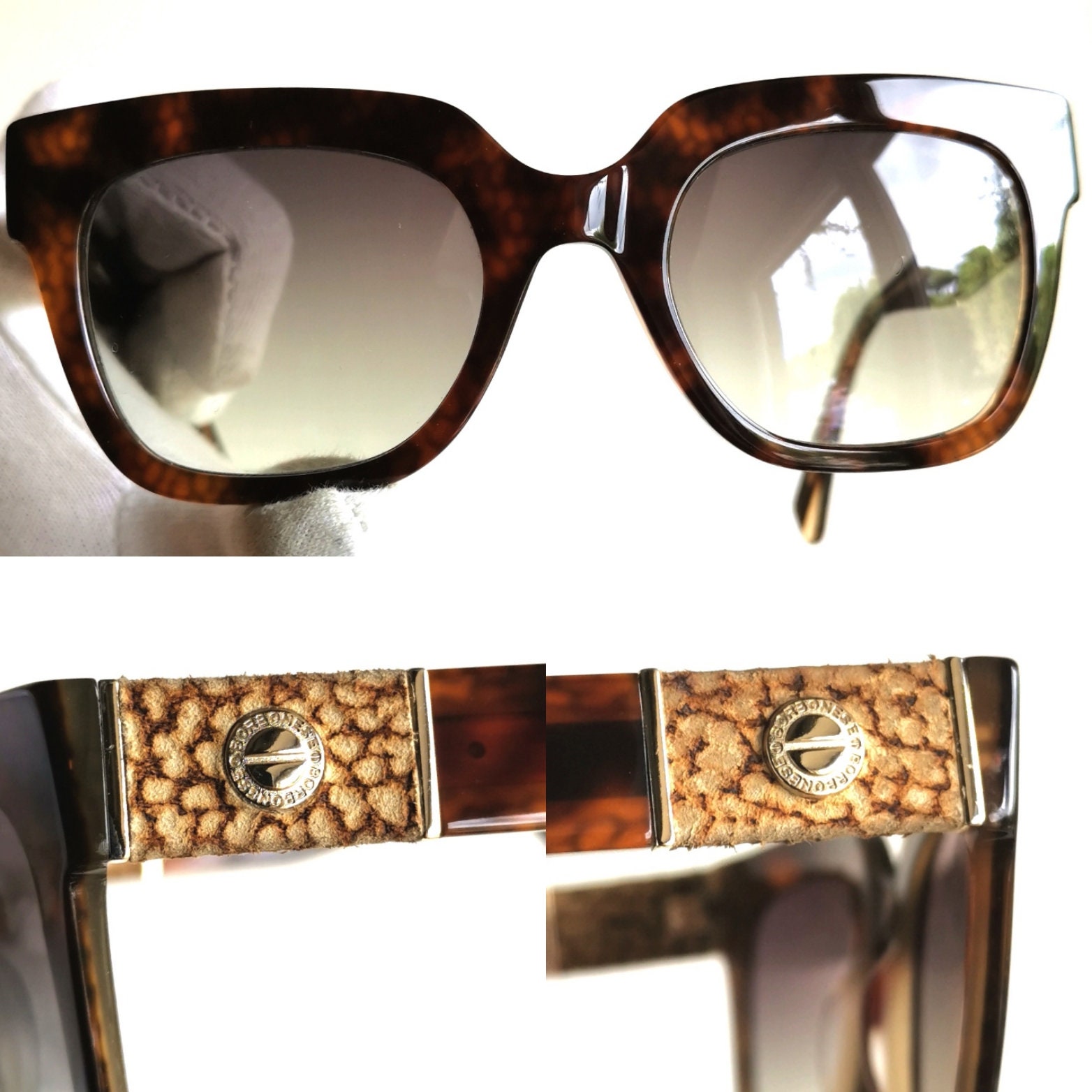 Miu Miu - Occhiali Miu Miu Logo - Oversize - Oro - Occhiali da Sole - Miu Miu Eyewear