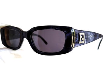 GUCCI Vintage Sunglasses Oval Black Rectangular GG1156 Rare