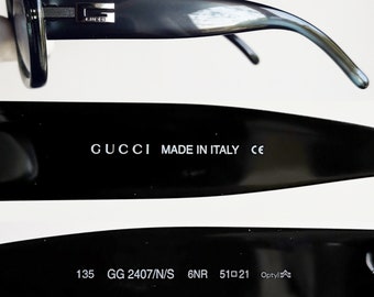 【美品】GUCCI　vintage sunglasses ブラック GG2401 Gucci GG 2401/N/S – Sammy & Nino's Store