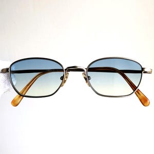 MATSUDA Sonnenbrille Titanium Titan-P matt gold goth Steampunk Japan Vintage Oval 10143 Gestell Johnny Depp neu hellblau Flachlinse 90s y2k