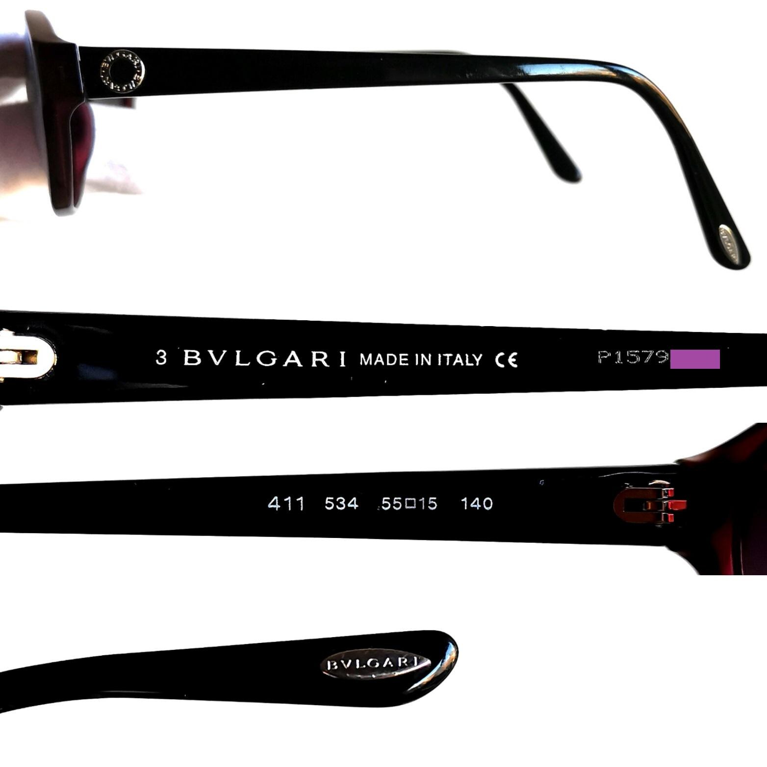【希少】S BVLGARI sunglasses vintage purple Bvlgari Sunglasses Rimless Purple Gradient Gold Tone Designer