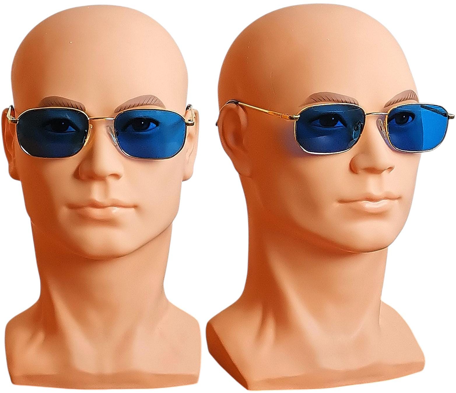 BVLGARI Vintage Sunglasses Oval Gold Squared Aviator 109 Bayonetta